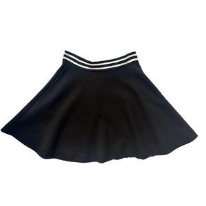 Sandro Paris Black Knit Circle Shirt With Black and White Band